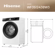 Hisense WF3S1243BW3 12kg 1400 Spin, Steam Washing Machine - White