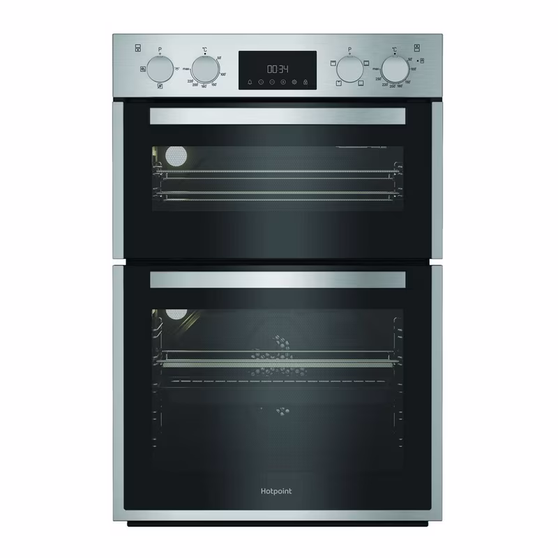 Hotpoint DIH10DIX 59.4cm Built In Electric Double Oven - Silver