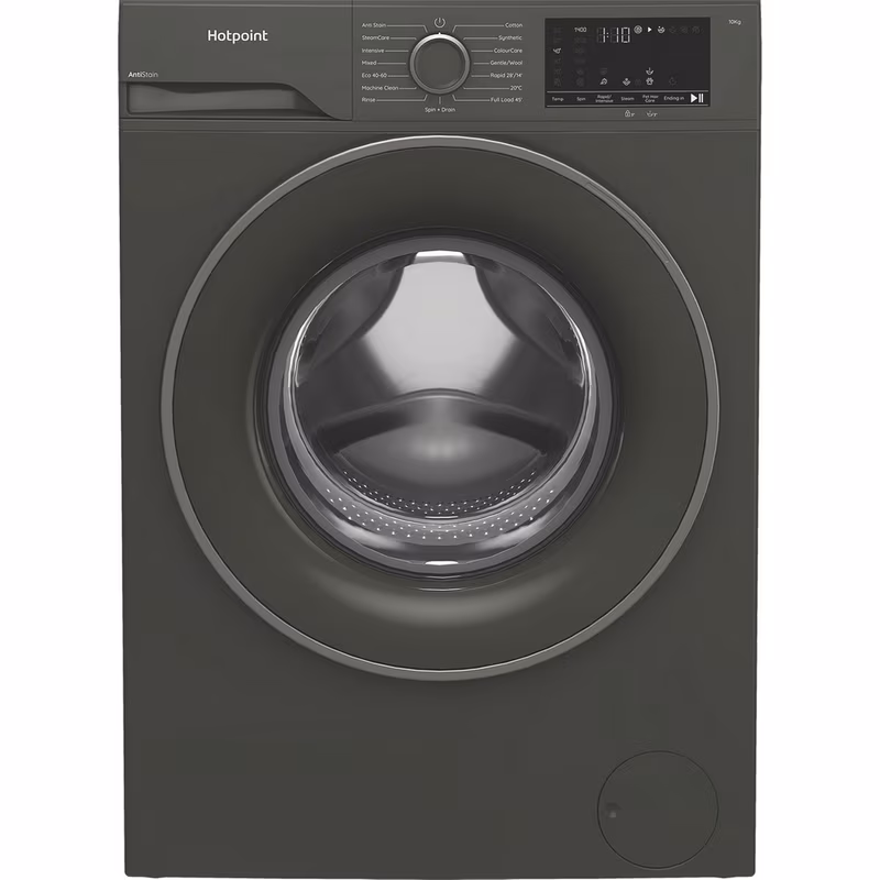 Hotpoint H101GANTISTAIN 10kg 1400 Spin Washing Machine with PetHairCare - Graphite