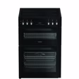 Hotpoint HDE6VDC2B1 60cm Double Oven Electric Cooker with Ceramic Hob - Black