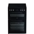 Hotpoint HDE6VDC2B1 60cm Double Oven Electric Cooker with Ceramic Hob - Black