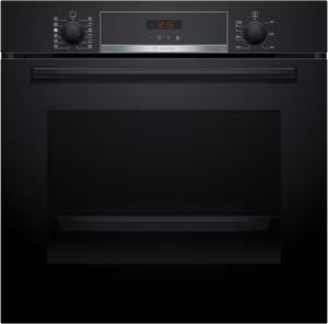 Bosch HQA574BB3B Series 4, Built-in oven with added steam function, 60 x 60 cm, Black