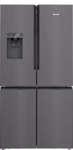 Siemens KF96DPXEA iQ700, Multi Door American Fridge Freezer, 183 x 90.5 cm, Brushed black steel antiFingerprint, Total noFrost
