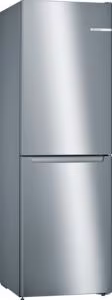 Bosch KGN34NLEAG Series 2, Free-standing fridge-freezer with freezer at bottom, 186 x 60 cm, Stainless steel look