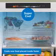 Bosch KGN362LDFG Series 4, Free-standing fridge-freezer with freezer at bottom, 186 x 60 cm, Stainless steel look