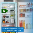 Bosch KGN392LAGG Series 4, Free-standing fridge-freezer with freezer at bottom, 203 x 60 cm, Stainless steel look