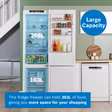 Bosch KGN392WDFG Series 4, Free-standing fridge-freezer with freezer at bottom, 203 x 60 cm, White, Total No Frost