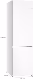 Bosch KGN392WDFG Series 4, Free-standing fridge-freezer with freezer at bottom, 203 x 60 cm, White, Total No Frost