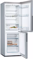 Bosch KGV33VLEAG Series 4, Free-standing fridge-freezer with freezer at bottom, 176 x 60 cm, Stainless steel look