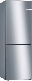 Bosch KGV33VLEAG Series 4, Free-standing fridge-freezer with freezer at bottom, 176 x 60 cm, Stainless steel look