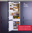 NEFF KI7962FD0G N 50, Built-in fridge-freezer with freezer at bottom, 193.5 x 55.8 cm, flat hinge