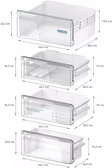 Siemens KI96NNSE0 iQ100, Built-in fridge-freezer with freezer at bottom, 193.5 x 54.1 cm, sliding hinge