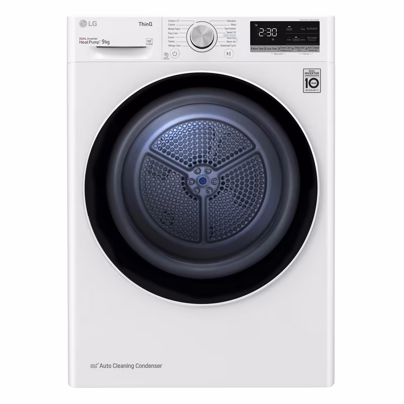 LG FDV709W 9kg Heat Pump Tumble Dryer - White