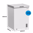 Midea MDRC211FZE01 143 Ltr Static Chest Freezer - White