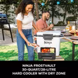 Ninja FB131UKWH FrostVault 30QT/28L Hard Cooler with Dry Zone - White