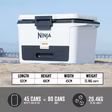 Ninja FB151UKWH FrostVault 50QT/47L Hard Cooler with Dry Zone - Cloud White