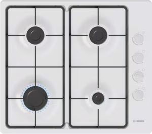 Bosch PBP6B2K60 Series 2, Gas hob, 60 cm, Enamel, White