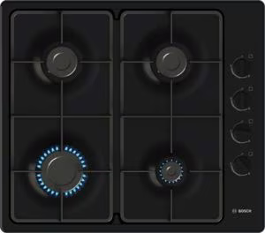 Bosch PBP6B6K60 Series 2, Gas hob, 60 cm, Enamel, Black