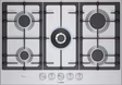 Bosch PCQ7A5I90 Series 6, Gas hob, 75 cm, Stainless steel