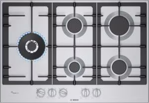 Bosch PCS7A5I90 Series 6, Gas hob, 75 cm, Stainless steel
