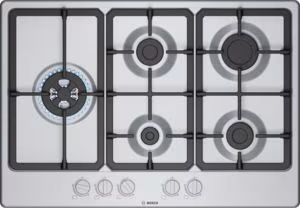 Bosch PGM7B5K90 Series 4, Gas hob, 75 cm, Stainless steel