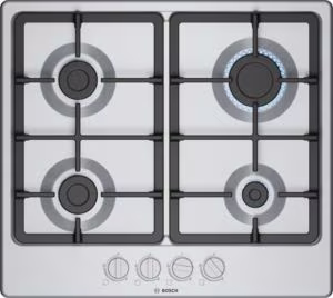 Bosch PGP6B5K90 Series 4, Gas hob, 60 cm, Stainless steel