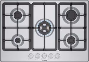 Bosch PGQ7B5K90 Series 4, Gas hob, 75 cm, Stainless steel