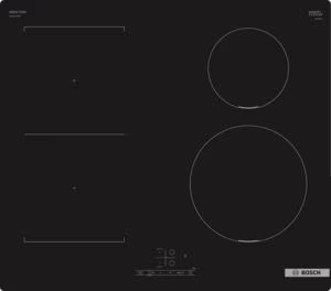 Bosch PWP611BB5B Series 4, Induction hob, 60 cm, surface mount without frame