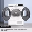 Samsung Series 5 OptimalDry™ DV90CGC0A0AEEU 9kg Smart Heat Pump Tumble Dryer - White