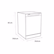Sensis DWF0214FSDWA Dishwasher - White - 14 Place Settings