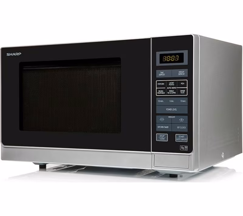 Sharp R372SLM 25 Litre Solo Microwave - Silver