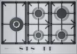NEFF T27CIS8N0 N 70, Gas hob, 75 cm, Stainless steel