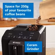 Bosch TIG20119 Series 2, Bean to cup coffee machine, VeroCafe, Piano black