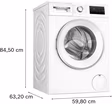 Bosch WAN28254GB Series 4, Washing machine, front loader, 8 kg, max. 1400 rpm