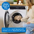 Bosch WNC25410GB Series 8, Washer dryer, 10.5/6 kg, max. 1400 rpm