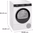 Siemens WQ45G203GB iQ500, Heat pump tumble dryer, 9 kg