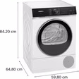 Siemens WQ46H2D9GB iQ500, Heat pump tumble dryer, 9 kg