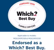Bosch WQG24502GB Series 6, Heat pump tumble dryer, 9 kg