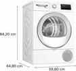 Bosch WTH85226GB Series 4, Heat pump tumble dryer, 8 kg