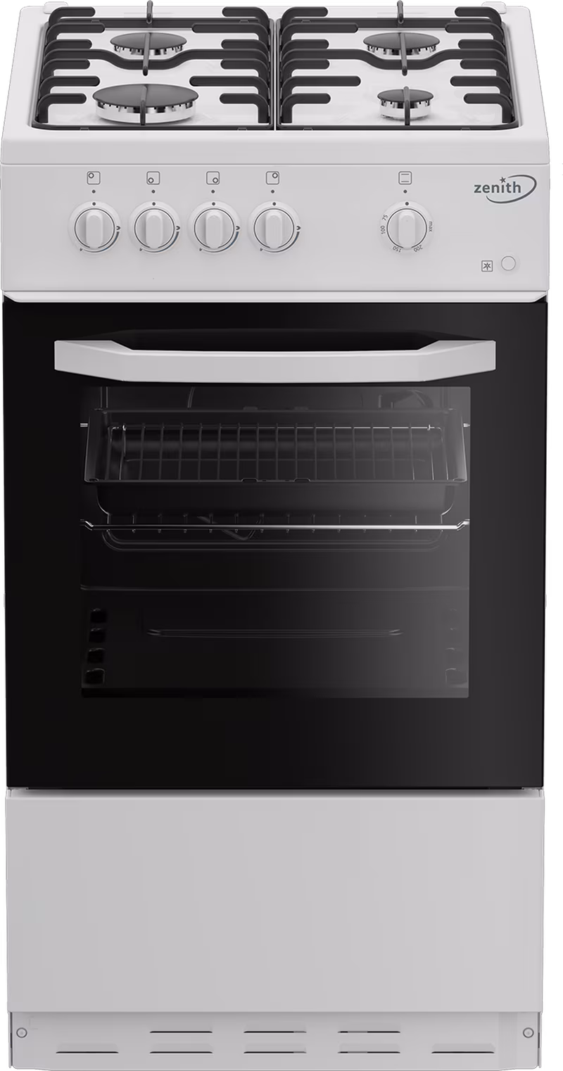 Zenith ZE501W 50cm Gas Single Oven with Gas Hob - White