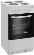 Zenith ZE503W 50cm Electric Single Oven with solid plate - hob White