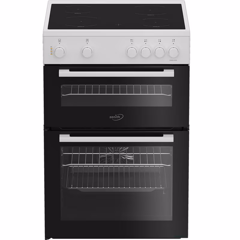 Zenith ZET605W 60cm Electric Cooker with Ceramic Hob - White